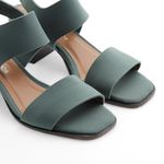 Sandália Salto Médio Neoprene Douceur Verde