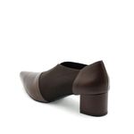 Bota Bico Fino Couro Eiffel Chocolate