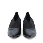 Bota Bico Fino Couro Eiffel Preta