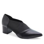Bota Bico Fino Couro Eiffel Preta