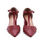 Scarpin Couro Fayence Carmim