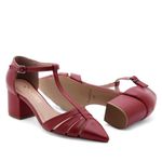 Scarpin Couro Fayence Carmim
