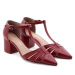 Scarpin Couro Fayence Carmim