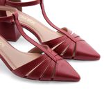 Scarpin Couro Fayence Carmim
