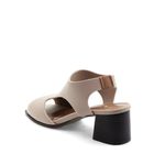 Sandália Salto Médio Neoprene Léger Nude