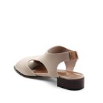 Sandália Salto Baixo Neoprene Léger Nude
