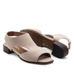 Sandália Salto Baixo Neoprene Léger Nude