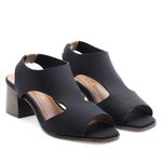 Sandália Salto Médio Neoprene Léger Preta