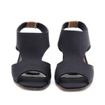 Sandália Salto Médio Neoprene Léger Preta