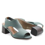 Sandália Salto Médio Neoprene Léger Verde