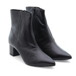 Bota Bico Fino Couro Louvre Preta