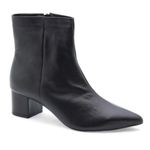 Bota Bico Fino Couro Louvre Preta