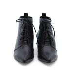 Bota Bico Fino Couro Marseille Preta