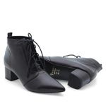 Bota Bico Fino Couro Marseille Preta
