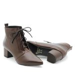 Bota Bico Fino Couro Marseille Chocolate