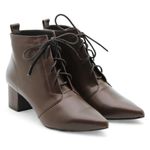Bota Bico Fino Couro Marseille Chocolate