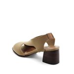 Sandália Salto Médio Neoprene Nuage Camel