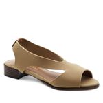 Sandália Salto Baixo Neoprene Nuage Camel