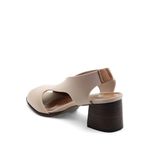 Sandália Salto Médio Neoprene Nuage Nude