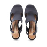 Sandália Salto Baixo Neoprene Léger Preta