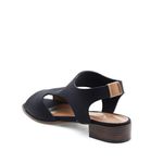 Sandália Salto Baixo Neoprene Léger Preta