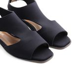 Sandália Salto Baixo Neoprene Léger Preta