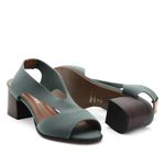 Sandália Salto Médio Neoprene Nuage Verde