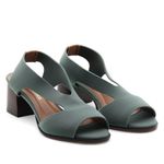 Sandália Salto Médio Neoprene Nuage Verde