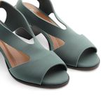 Sandália Salto Médio Neoprene Nuage Verde