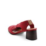 Sandália Salto Médio Neoprene Nuage Vermelha