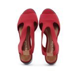 Sandália Salto Baixo Neoprene Nuage Vermelha