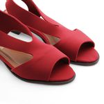 Sandália Salto Baixo Neoprene Nuage Vermelha