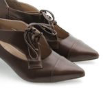 Bota Bico Fino Couro Occitanie Chocolate