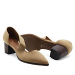 Scarpin Salto Médio Neoprene Paix Camel