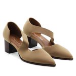 Scarpin Salto Médio Neoprene Paix Camel
