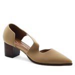 Scarpin Salto Médio Neoprene Paix Camel