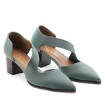 Scarpin Salto Médio Neoprene Paix Verde