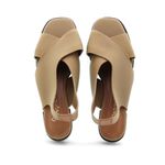 Sandália Salto Baixo Neoprene Serein Camel