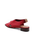 Sandália Salto Baixo Neoprene Serein Vermelha