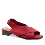 Sandália Salto Baixo Neoprene Serein Vermelha