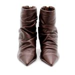 Bota Bico Fino Couro Vosges Chocolate