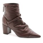 Bota Bico Fino Couro Vosges Chocolate