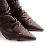 Bota Bico Fino Couro Vosges Chocolate