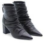 Bota Bico Fino Couro Vosges Preto