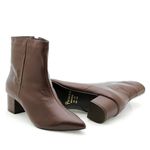 Bota Bico Fino Couro Louvre Chocolate