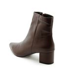 Bota Bico Fino Couro Louvre Chocolate
