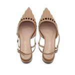 Scarpin Salto Baixo Couro Mende Coconut
