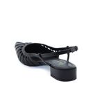 Scarpin Salto Baixo Couro Mende Preto 