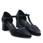 Scarpin Couro Chelles Preto 