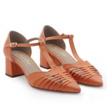 Scarpin Couro Chelles Coral